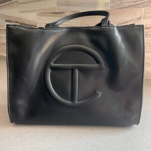 Telfar Black Tote Bag Sleek Minimalist Design